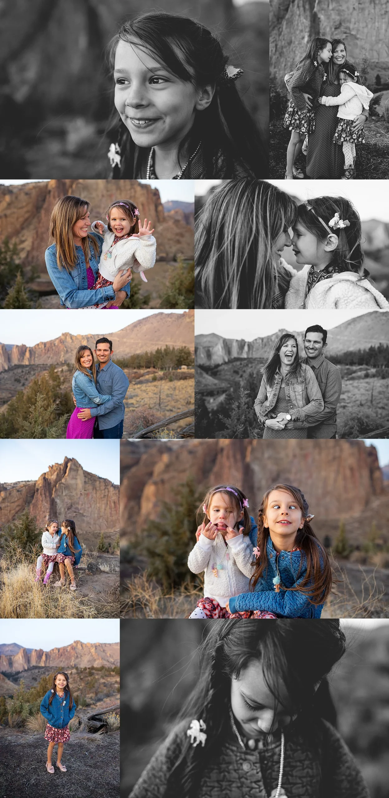 family photo session at smith rock