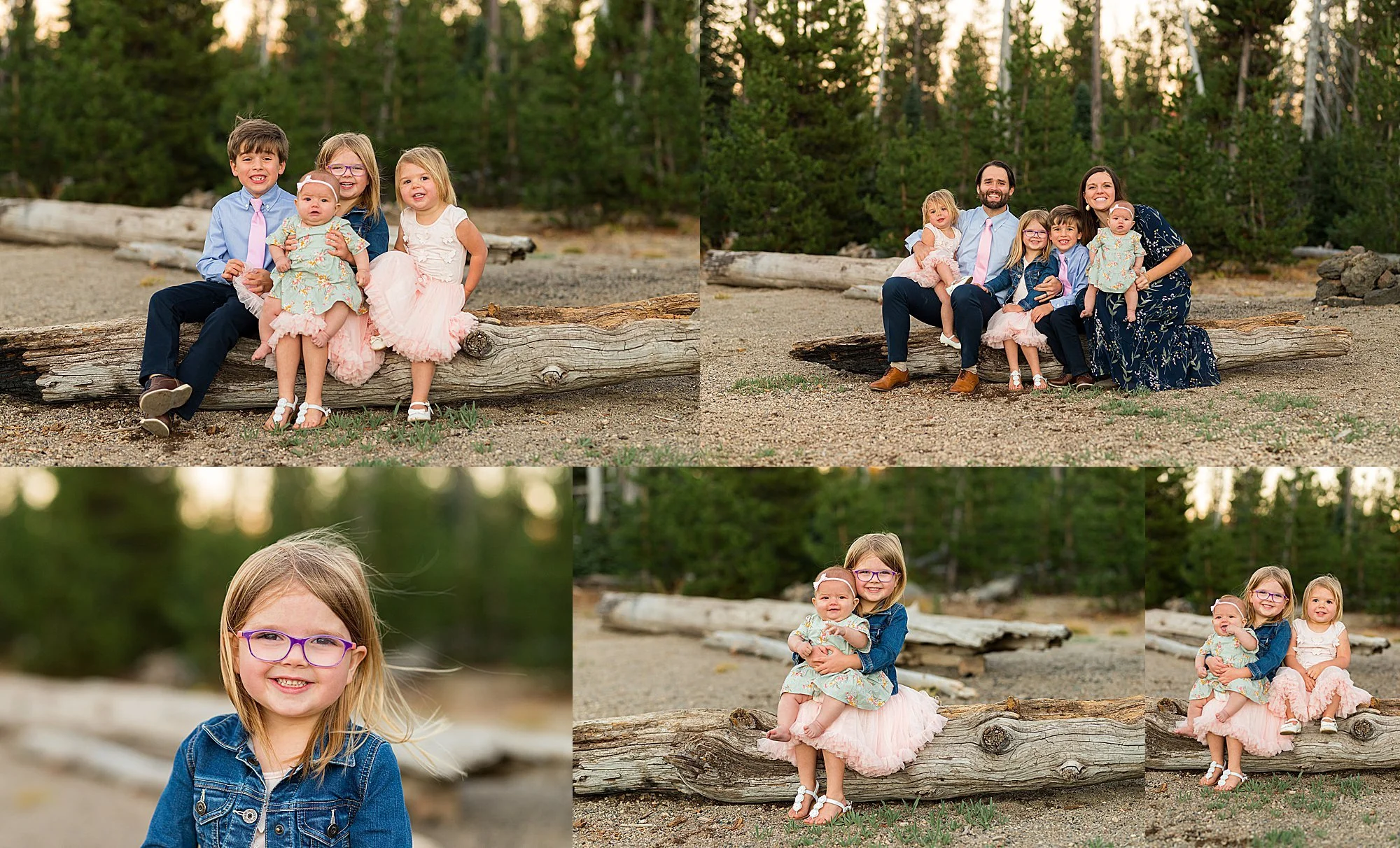 happy family smiling at the beach