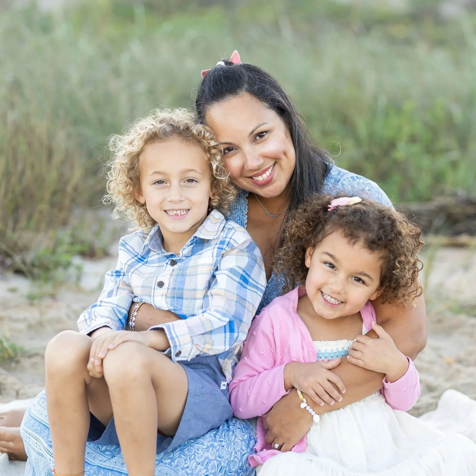 family photography session at the beach