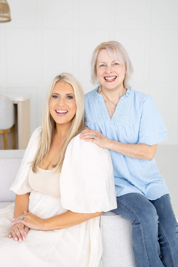 mom and grandma in a mommy and me portrait